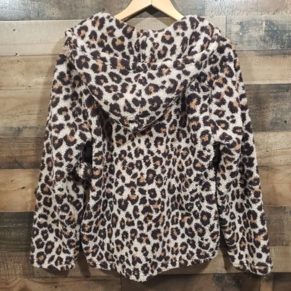 Pj Couture NWT leopard print hooded pullover woman's size extra large - Picture 3 of 8